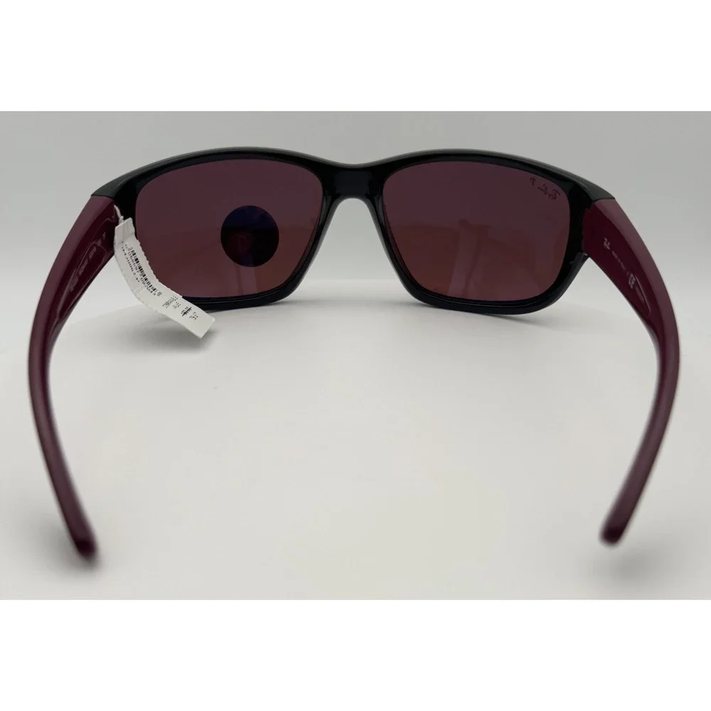 Ray Ban RB4300 6434/AF 63[]18 130 3P Polarized Sport Wrap Purple Lenses